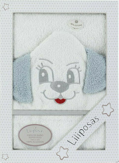 Interbaby Βρεφική Κάπα-Μπουρνούζι με Κουκούλα 100x100εκ.