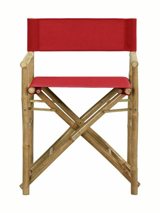 Regiestuhl Bamboo Red 2Stück 60x45x88εκ.