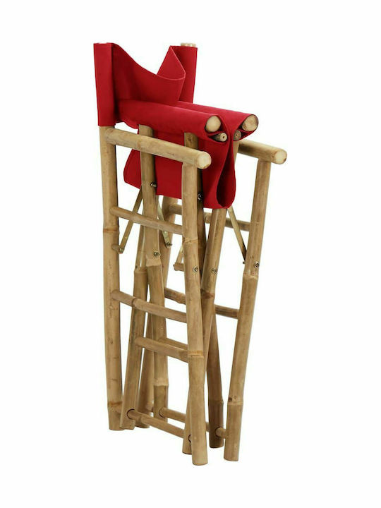 Regiestuhl Bamboo Red 2Stück 60x45x88εκ.