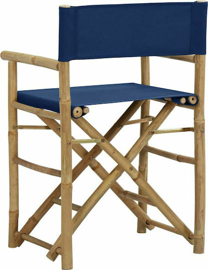 Scaun de regizor Lemn Albastru 2buc 60x45x88cm