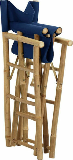 Scaun de regizor Lemn Albastru 2buc 60x45x88cm