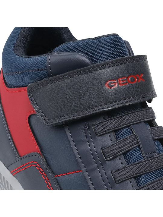 Arzach Boy Παιδικά Sneakers High Ανατομικά με Σκρατς Navy Μπλε