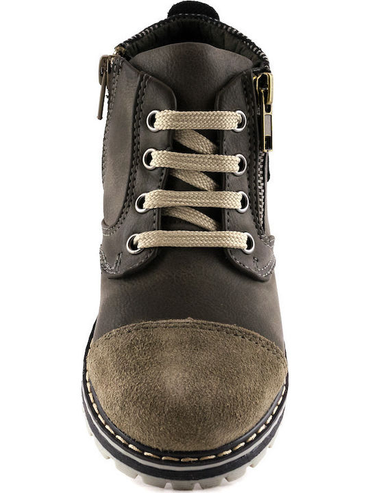 Kids Boots with Zipper Brown