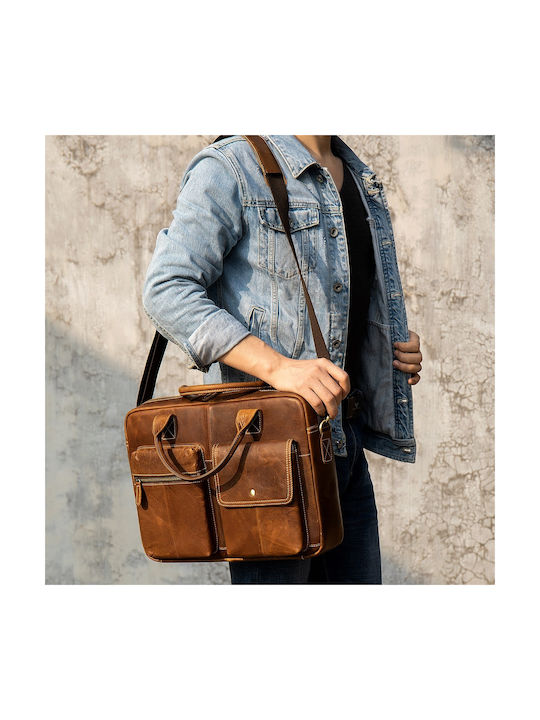 Cardinal Leather Men's Briefcase Brown