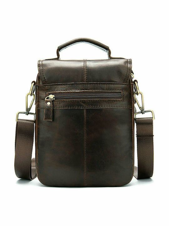 Leather Men's Bag Messenger Black