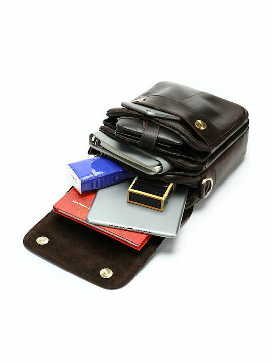 Leather Men's Bag Messenger Black