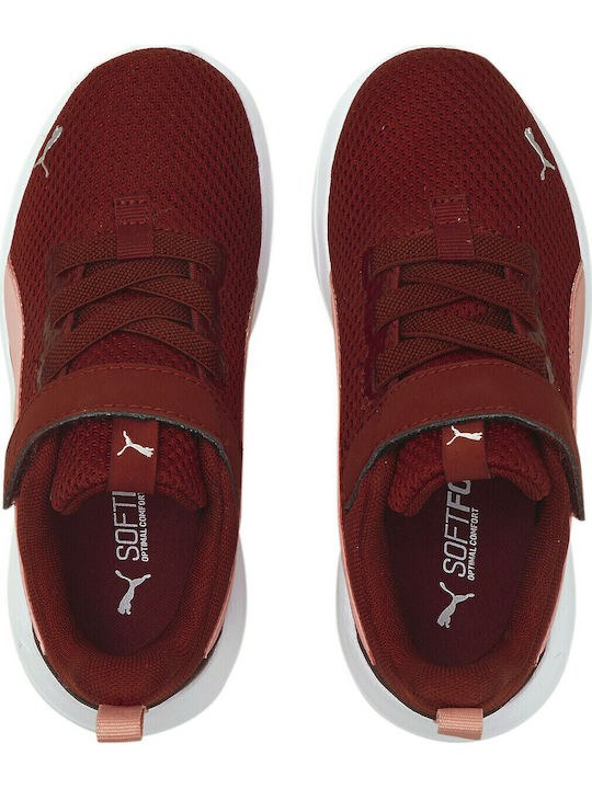 Anzarun Lite AC PS Kids Sports Shoes Running with Hoop & Loop Closure Burgundy