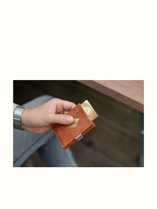 Δερμάτινο Ανδρικό Πορτοφόλι Καρτών με RFID Καφέ