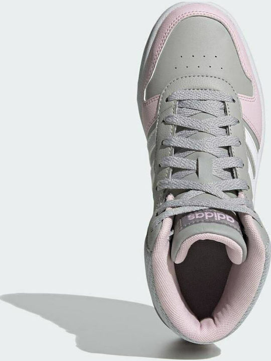 Hoops Hoops 2 Kids Sports Shoes Basketball with Laces Grey Two / Cloud White / Clear Pink