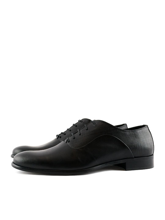 Fentini Men's Leather Dress Shoes Black