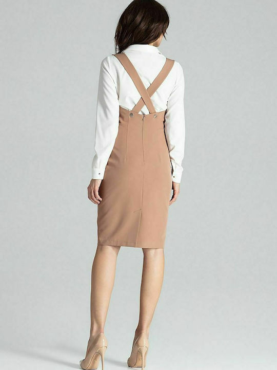 Lenitif L039 Midi Dress Brown