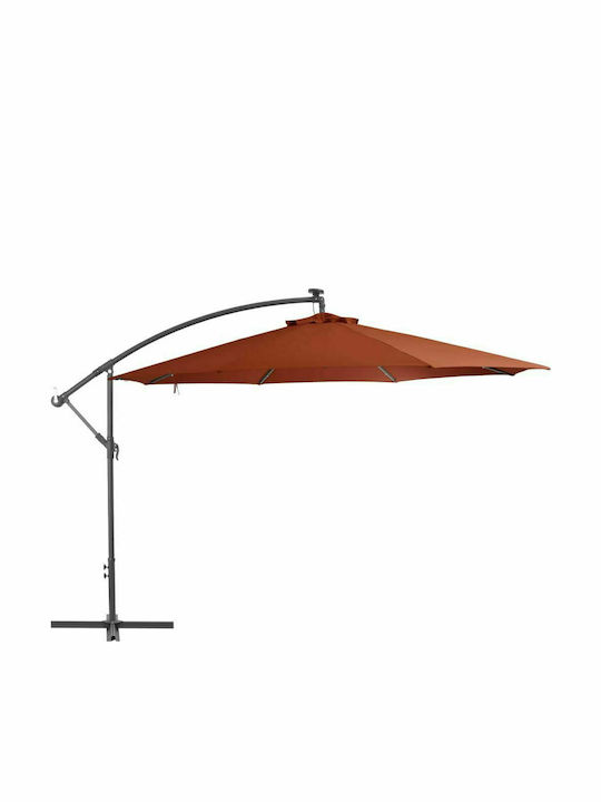 Umbrelă Suspendată Rotundă Metalică Teracotă Φ3.5m