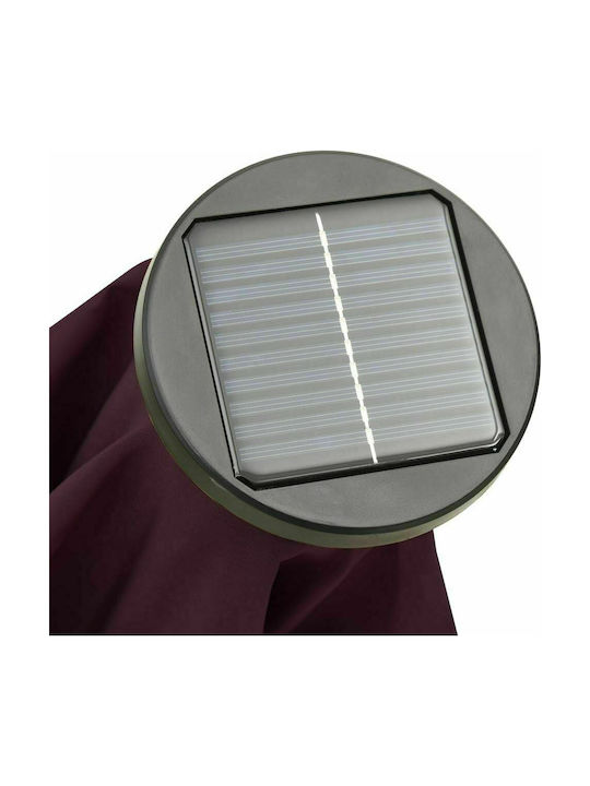 Round Aluminum Parasol Burgundy Diameter 2m