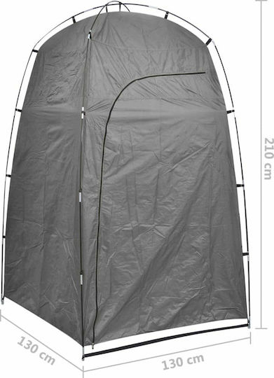 vidaXL Summer Camping Tent Toilet Grey 130x130x210cm