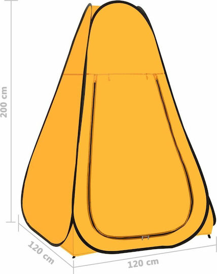 vidaXL Yellow Pop Up Camping Tent for 1 Person 200cm