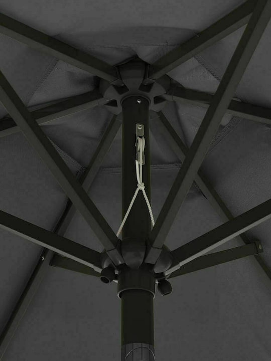 Umbrelă Rotundă Din Aluminiu Antracit Φ2xÎ2,11m