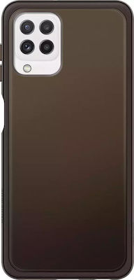 Samsung Soft Clear Cover Umschlag Rückseite Silikon Schwarz (Galaxy A22 4G) EF-QA225TBEGEU