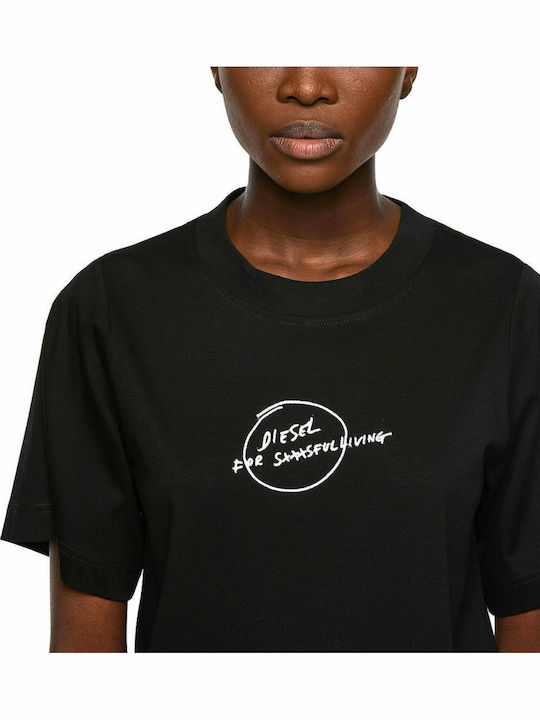 Καλοκαιρινό Mini T-shirt Φόρεμα Μαύρο