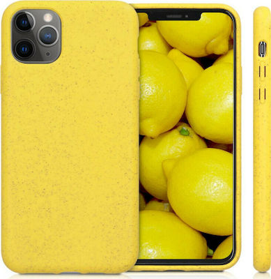 Kalibri Eco-Friendly Natural Wheat Synthetic Back Cover Yellow (iPhone 11 Pro Max)