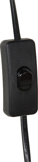 Lucide Lightning Sebo Vintage Lamp Wall Socket with Socket E27 and Switch Black 12x12cm