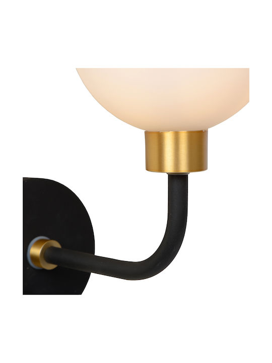 Lucide Lightning Berend Μοντέρνο Φωτιστικό Μπάνιου με Ντουί G9 Μαύρο 6.2εκ.
