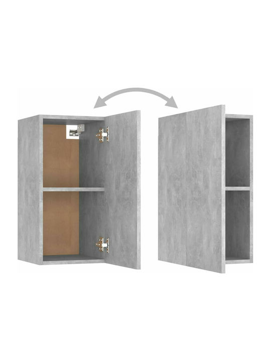 Wall Living Room Cabinet made of Particle Board Grey Concrete 30.5x30x60cm