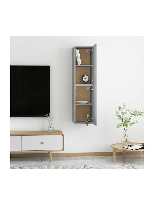Wall Living Room Cabinet made of Particle Board Grey Concrete 30.5x30x60cm