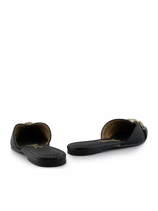 1269-127 Flat Mules in Black Color