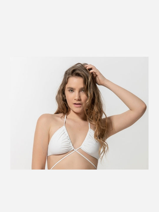 Blue Sense Bikini Triunghi Alb