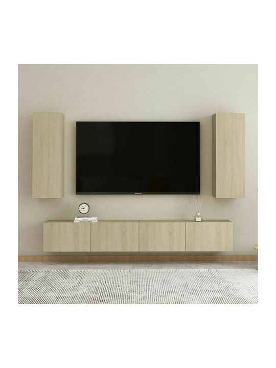 Hanging Living Room Cabinet Made of Particle Board Sonoma Oak 30.5x30x90cm