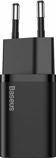 Baseus Charger Without Cable with USB-C Port 30W Power Delivery Blacks (Super Si)