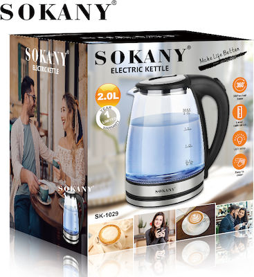 Sokany SK-1029 Kettle 2lt 1500W Black