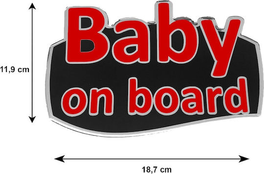 Race Axion Знак Baby on Board със Стикер Червен ΑΥΤ.BABY/6-RXCCA