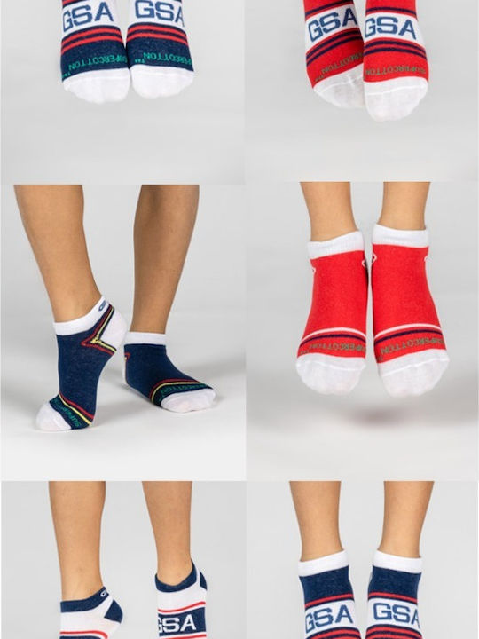GSA Kids' Ankle Socks Multicolored 6 Pairs GSA Kids' Ankle Socks Multicolored 6 Pairs
