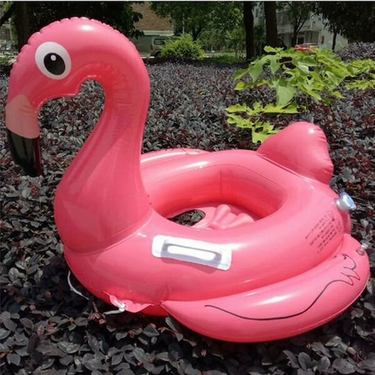 Children's Inflatable Ride On for the Sea Flamingo with Handles Pink