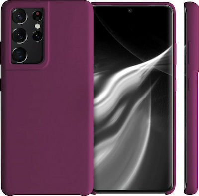KWmobile Soft Flexible Rubber Back Cover Σιλικόνης Bordeaux Purple (Galaxy S21 Ultra 5G)