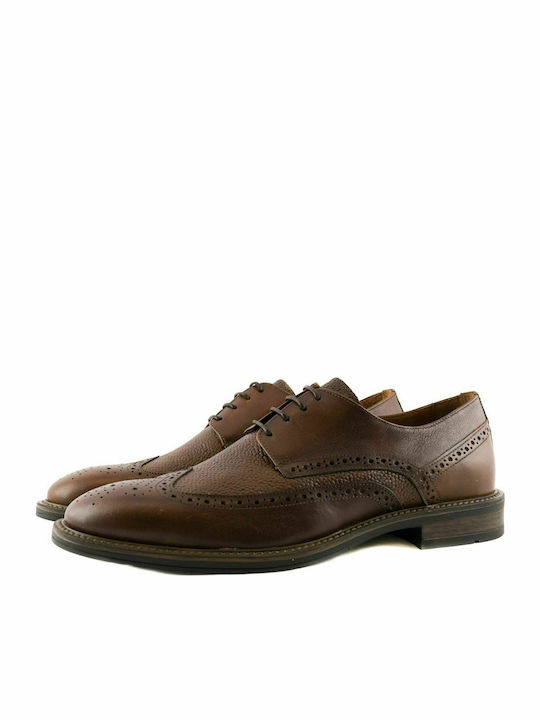 Damiani 413 Men's Leather Oxfords Brown