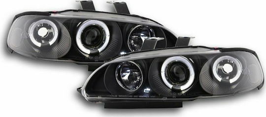 Sonar Front Lights Angel Eyes Honda Civic 1992 1995 Set of 2 Pieces