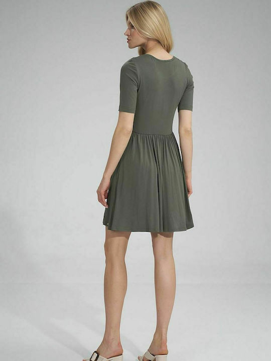 Figl M751 Mini Dress Dark Olive 154729