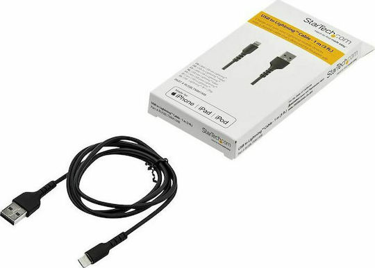 StarTech USB to Lightning Cable Μαύρο 1m (RUSBLTMM1MB)