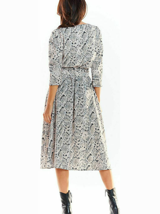 Awama Midi Dress Gray