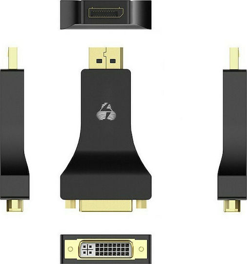 Powertech Konverter DisplayPort männlich zu DVI-I weiblich 1Stück CAB-DP062