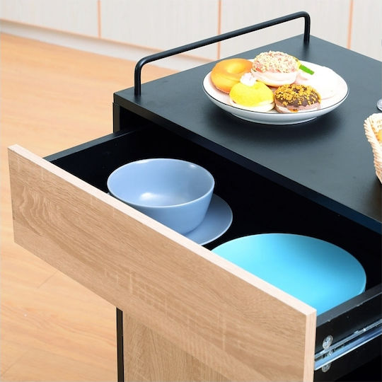 Boden Küchenschrank Schwarz 76.5x40x82cm