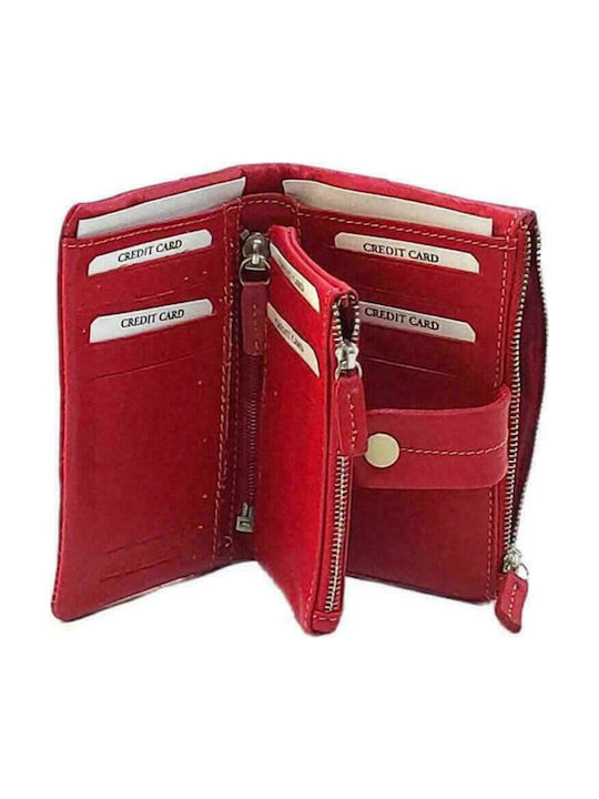 Women's Wallet made of Genuine Leather of Excellent Quality in Red