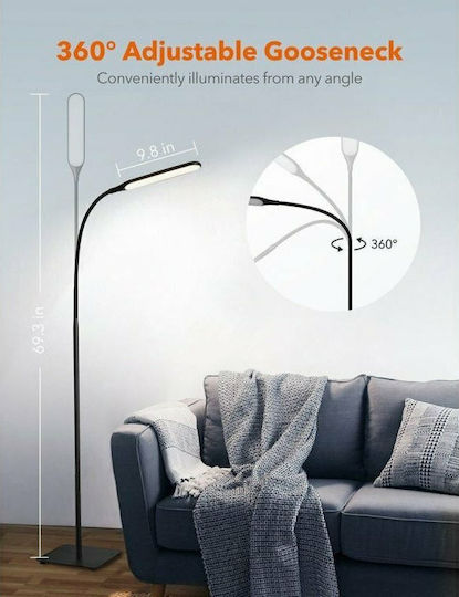 TaoTronics Lampa de podea LED Î176xL24.9cm. 450lm Negru