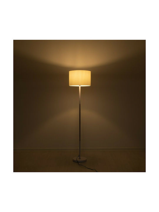 GloboStar Ashley Floor Lamp H145xW40cm. with Socket for Bulb E27 White