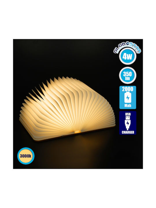GloboStar Διακοσμητικό Φωτιστικό LED Θερμό Λευκό 3000K Βιβλίο 21.5x16.5εκ.
