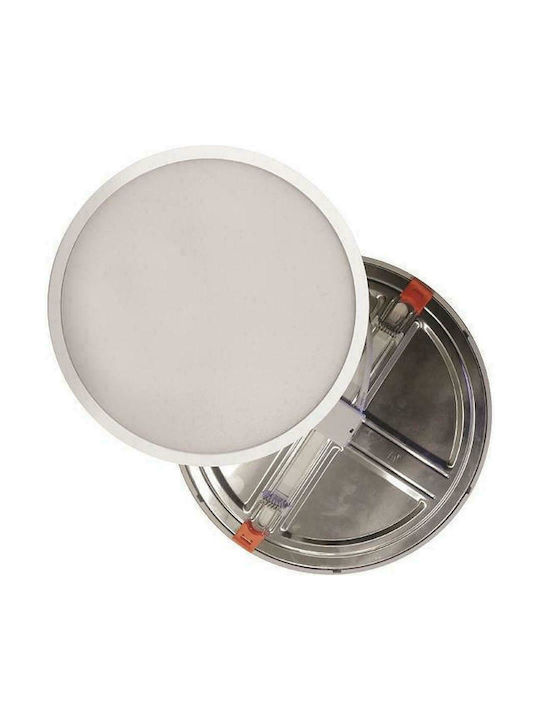 Eurolamp Round Recessed LED Panel 8W with Warm to Cool White Light