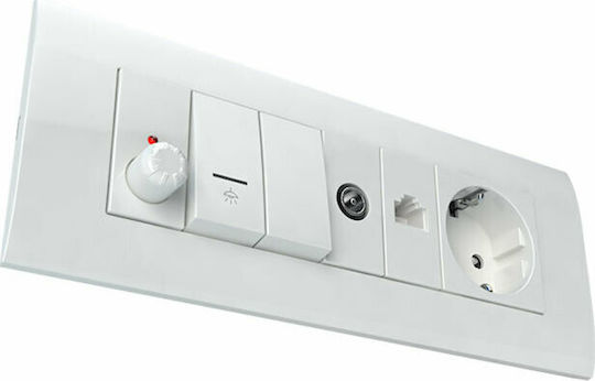 Aca Modys Front Single Telephone Socket White 10101312430