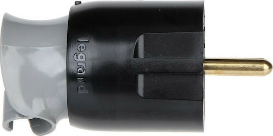Legrand Male Schuko Plug Black with Rotation